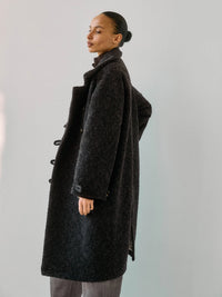Proem Parades Betty Bouclé Coat | Ash |  Kvadrat Deadstock Fabric