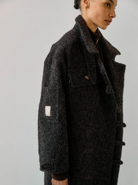 Proem Parades Betty Bouclé Coat | Ash |  Kvadrat Deadstock Fabric