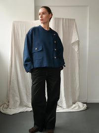 Proem Parades Mimi Indigo Wool Jacket