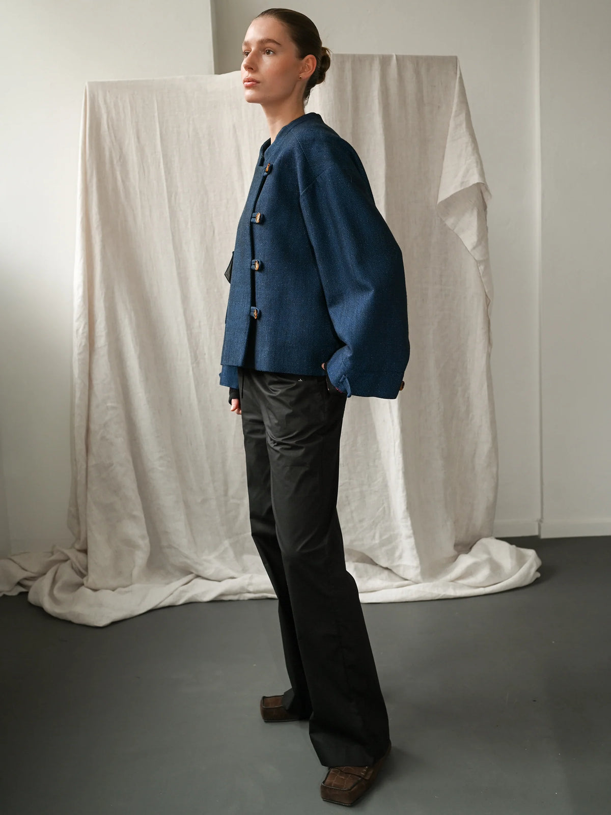 Proem Parades Mimi Indigo Wool Jacket