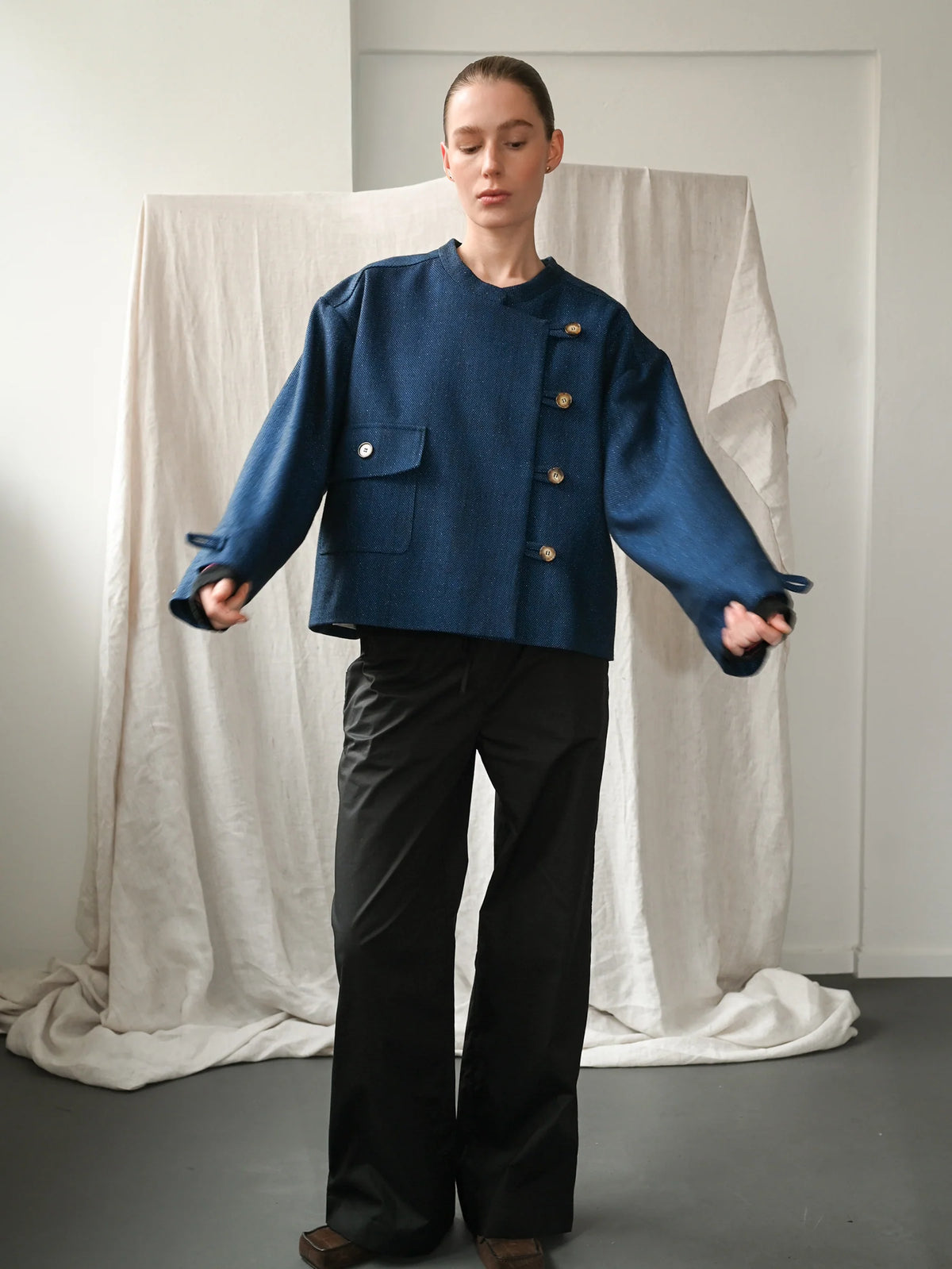 Proem Parades Mimi Indigo Wool Jacket