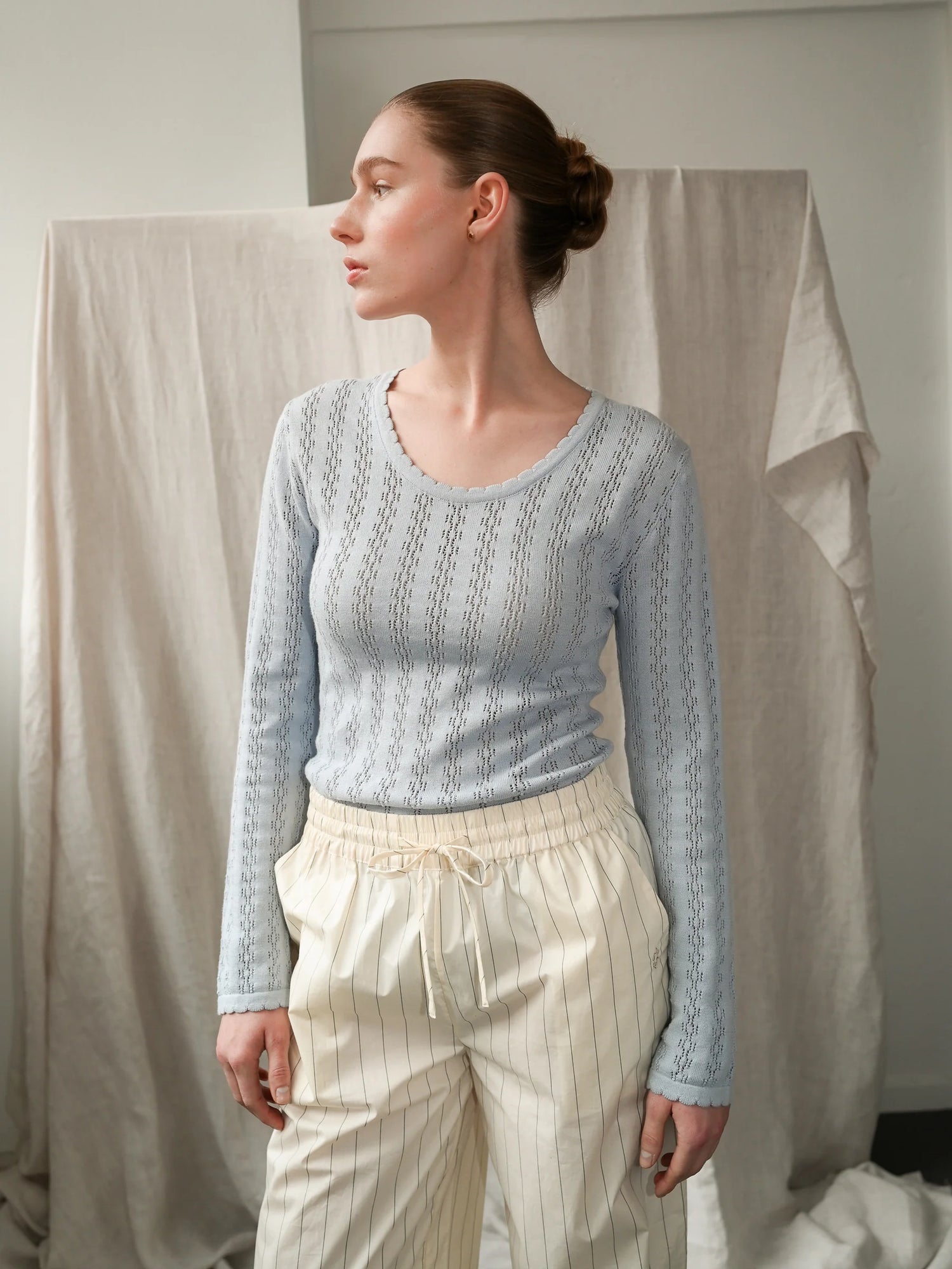 Proem Parades Nellie LS Blouse | Light Blue