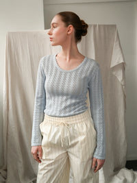 Proem Parades Nellie LS Blouse | Light Blue