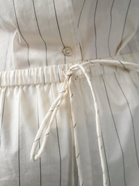 Proem Parades Dagny Pinstripe Shorts | Off White & Black