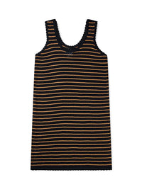 Proem Parades Verde Knit Tank Dress | Black & Cognac