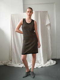 Proem Parades Verde Knit Tank Dress | Black & Cognac
