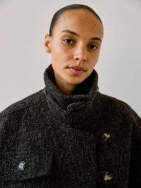 Proem Parades Betty Bouclé Coat | Ash |  Kvadrat Deadstock Fabric