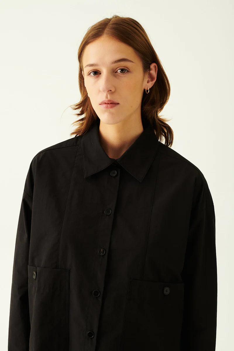 Rue de Tokyo Celeste Shirt Cotton Tech | Black