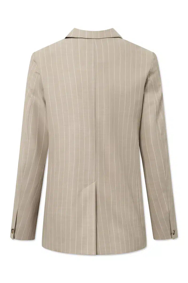 Rue de Tokyo Caj Wool Linen Blazer | Striped Sand