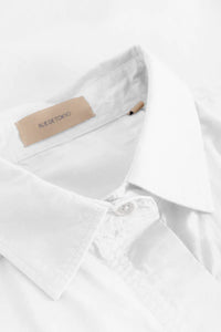 Rue de Tokyo Shelby Shirt Garment Dyed Poplin | White