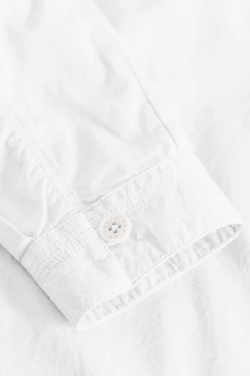 Rue de Tokyo Shelby Shirt Garment Dyed Poplin | White