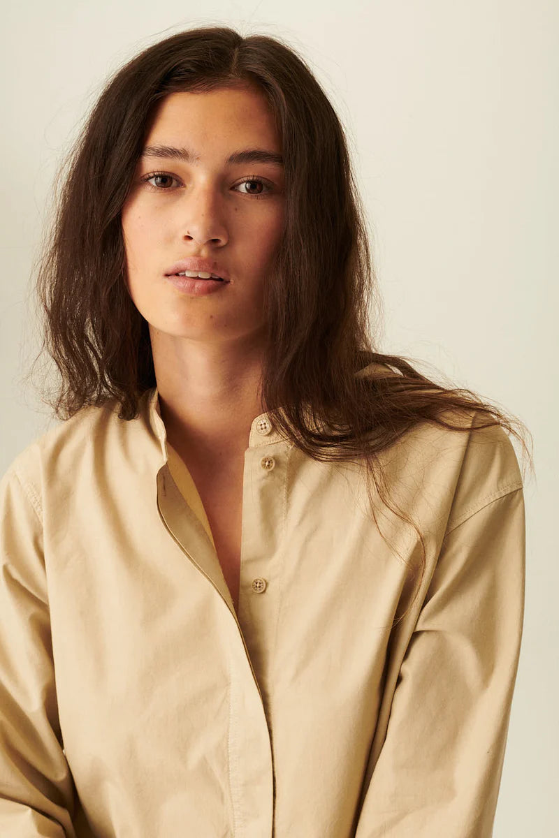 Rue de Tokyo Sofie Shirt Garment Dyed Poplin | Beige