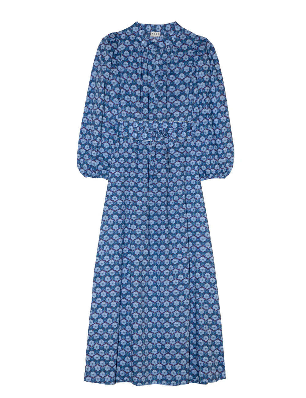 APOF Maya Dress | Chevron Blue