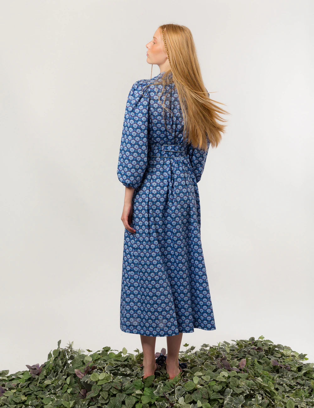 APOF Maya Dress | Chevron Blue