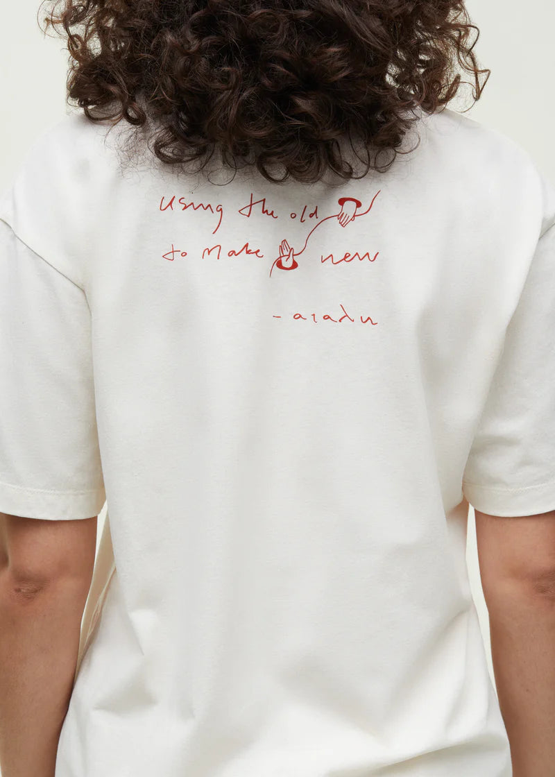 Aiayu Circular State Tee | Pure Ecru