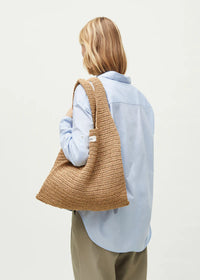 Aiayu Sophia Straw Bag Medium | Pure Natural