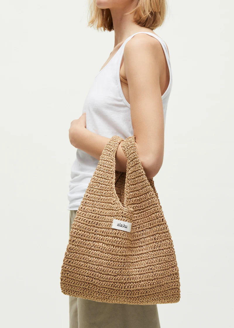 Aiayu Sophia Straw Bag Small | Pure Natural