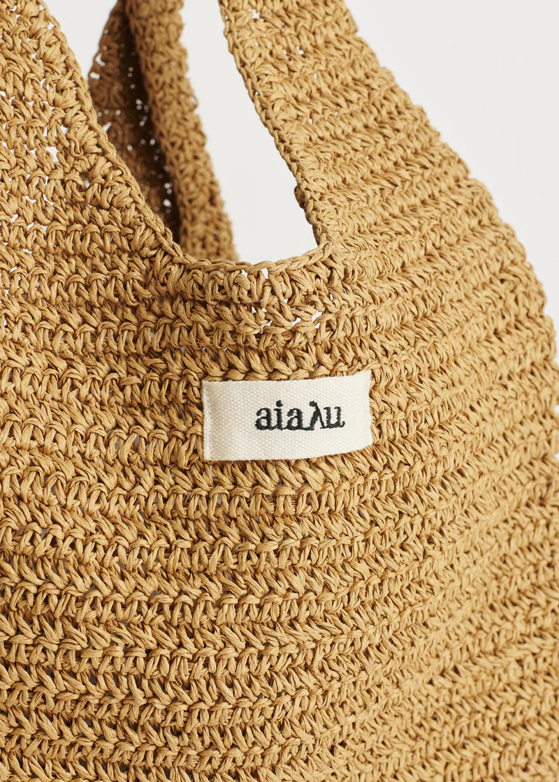 Aiayu Sophia Straw Bag Small | Pure Natural