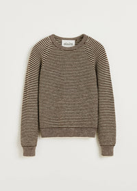 Aiayu Suki Striped Sweater | Mix Brown | Pure Llama