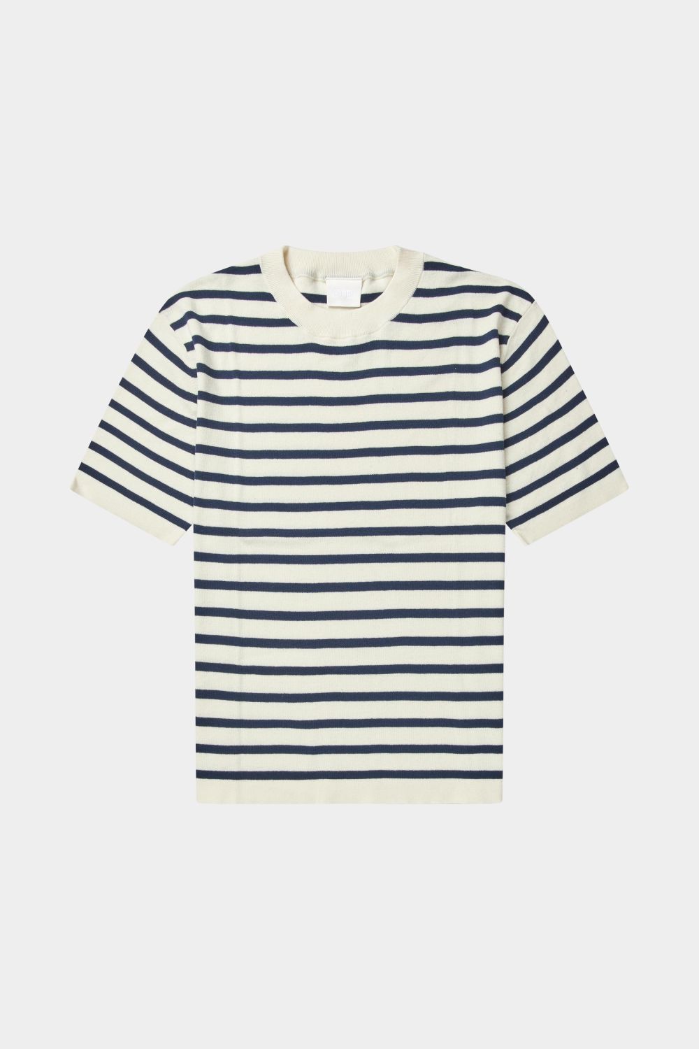 FUB | Striped Tee Dark Navy / Ecru | 100% økologisk bomuld