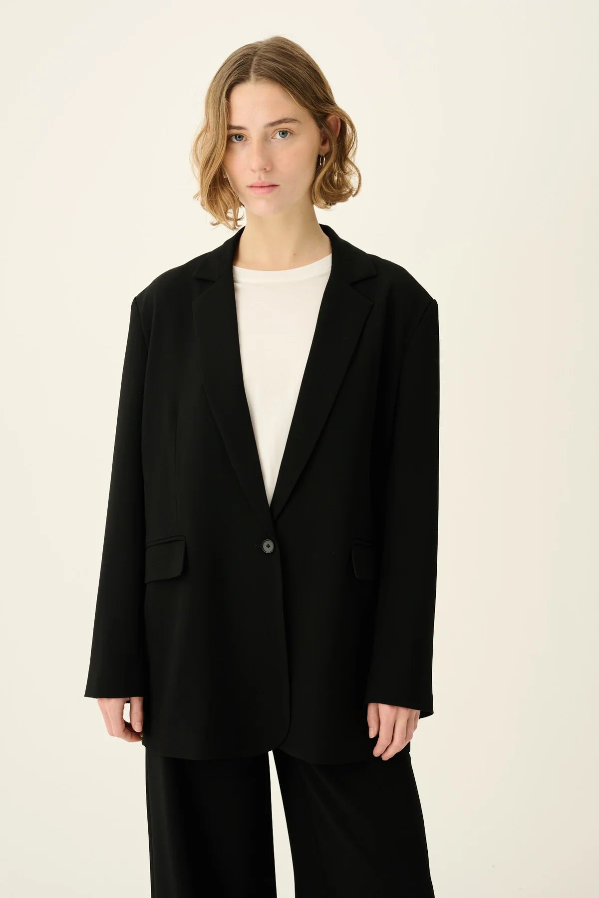 Rue de Tokyo Cica Recycled Heavy Crepe | Black