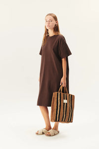 Rue de Tokyo Tatiana Garment Dyed Light Jersey | Mulch Brown