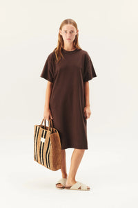 Rue de Tokyo Tatiana Garment Dyed Light Jersey | Mulch Brown