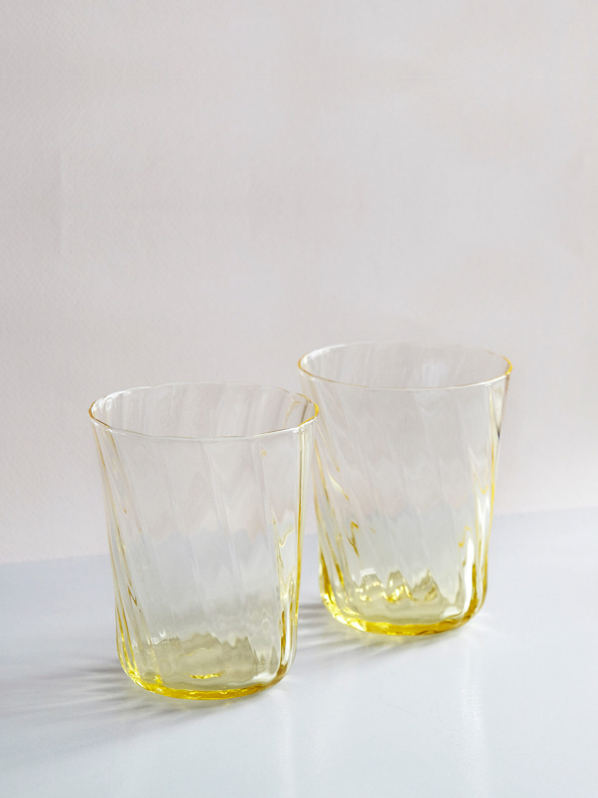 Stilleben | Concave Swirl Glass Box of 2 | Citrin