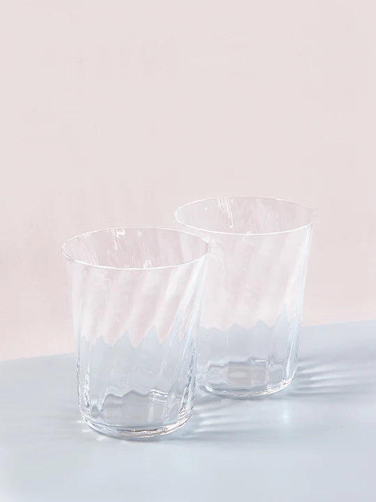 Stilleben | Concave Glass Box of 2 | Swirl Clear